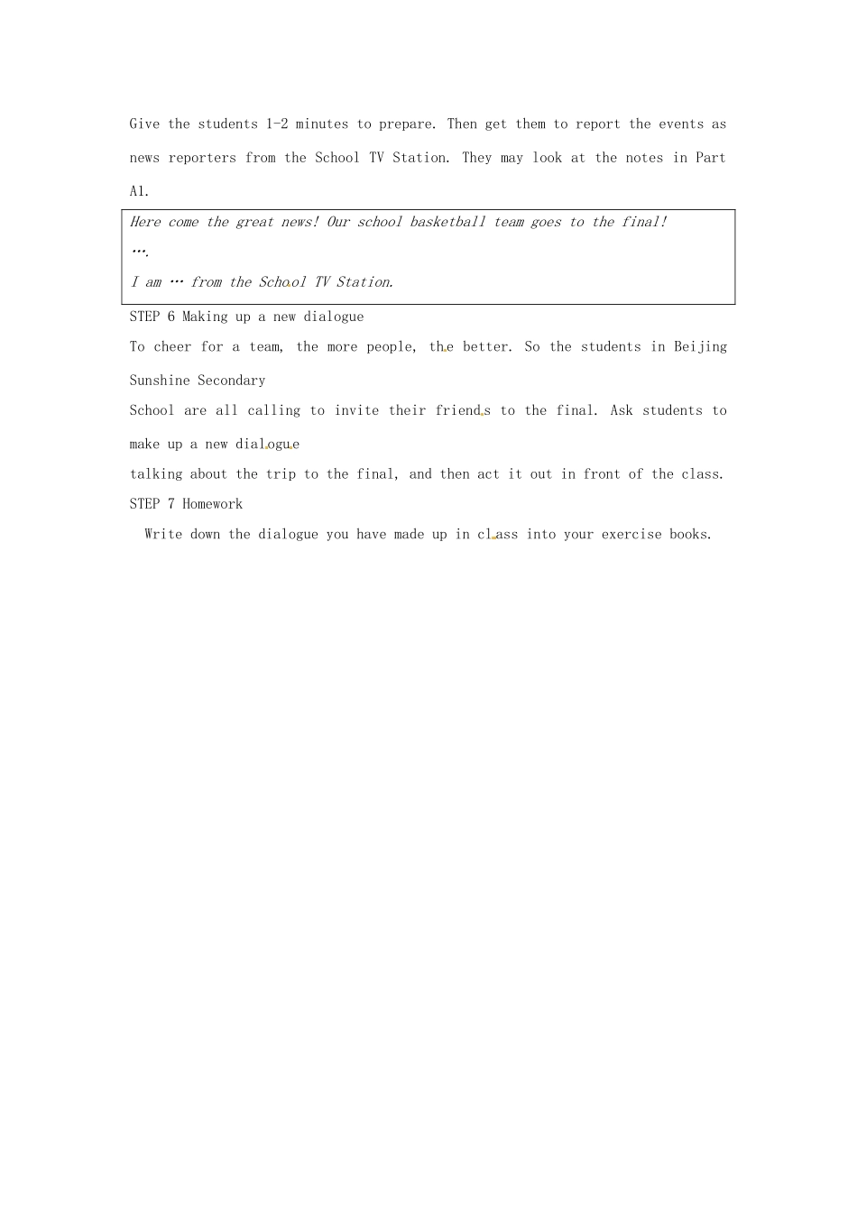 江苏省灌南县八年级英语上册 Unit3 intergrated skills教案_第3页