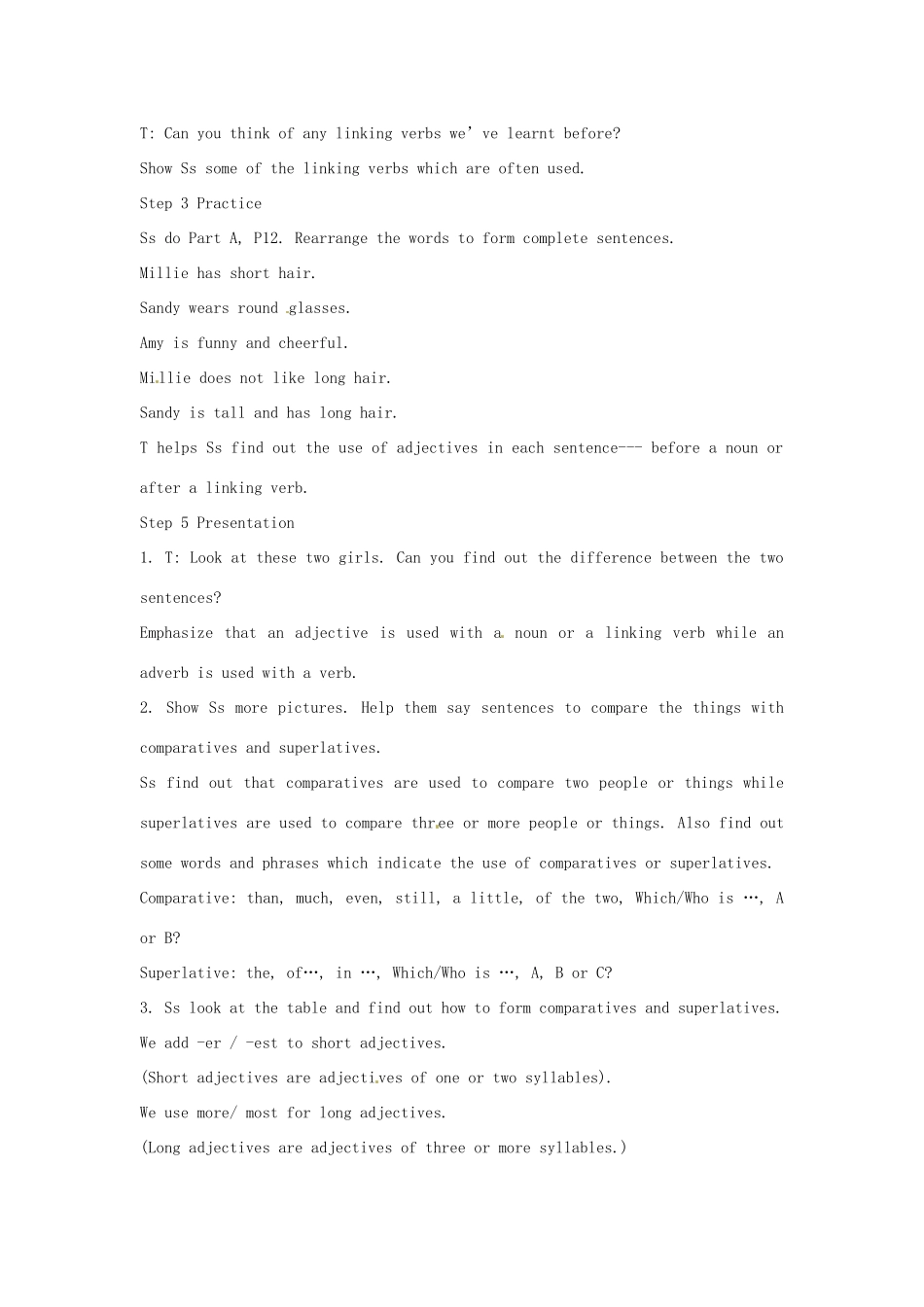 江苏省灌南县八年级英语上册 Unit 1 Grammar （Ⅰ）教案_第2页