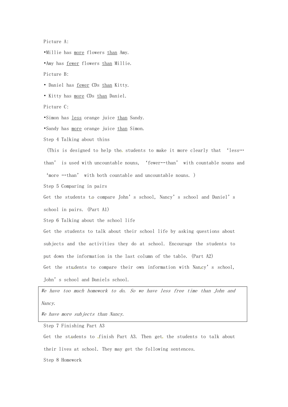 江苏省灌南县八年级英语上册 Unit2 grammar1教案_第2页