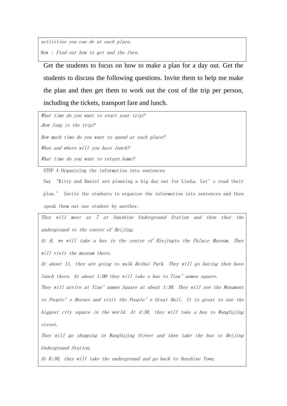 江苏省灌南县八年级英语上册 Unit 3 MAIN TASK教案_第2页