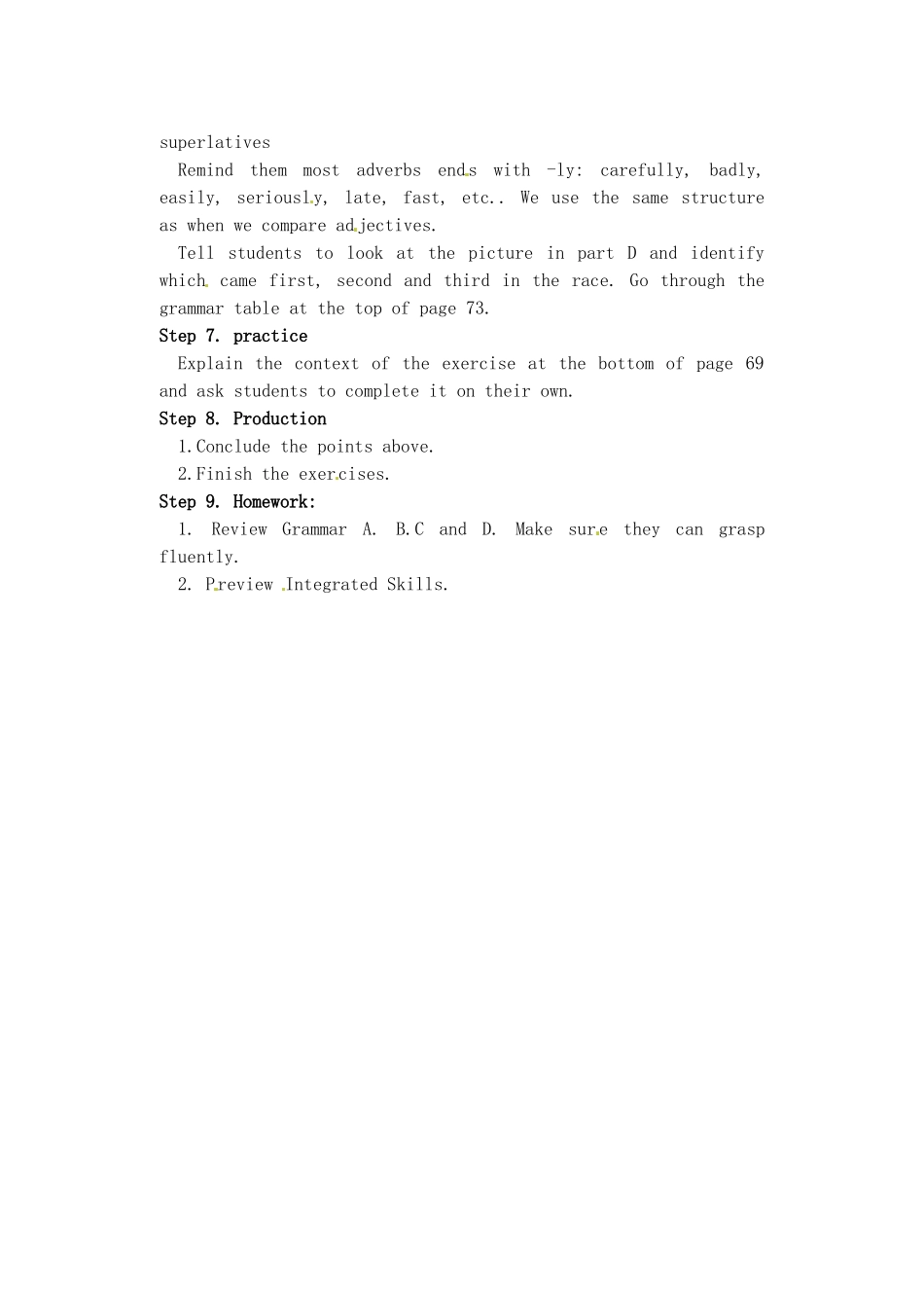 江苏省灌南县九年级英语上册 Unit4 grammar1教案 牛津版_第2页