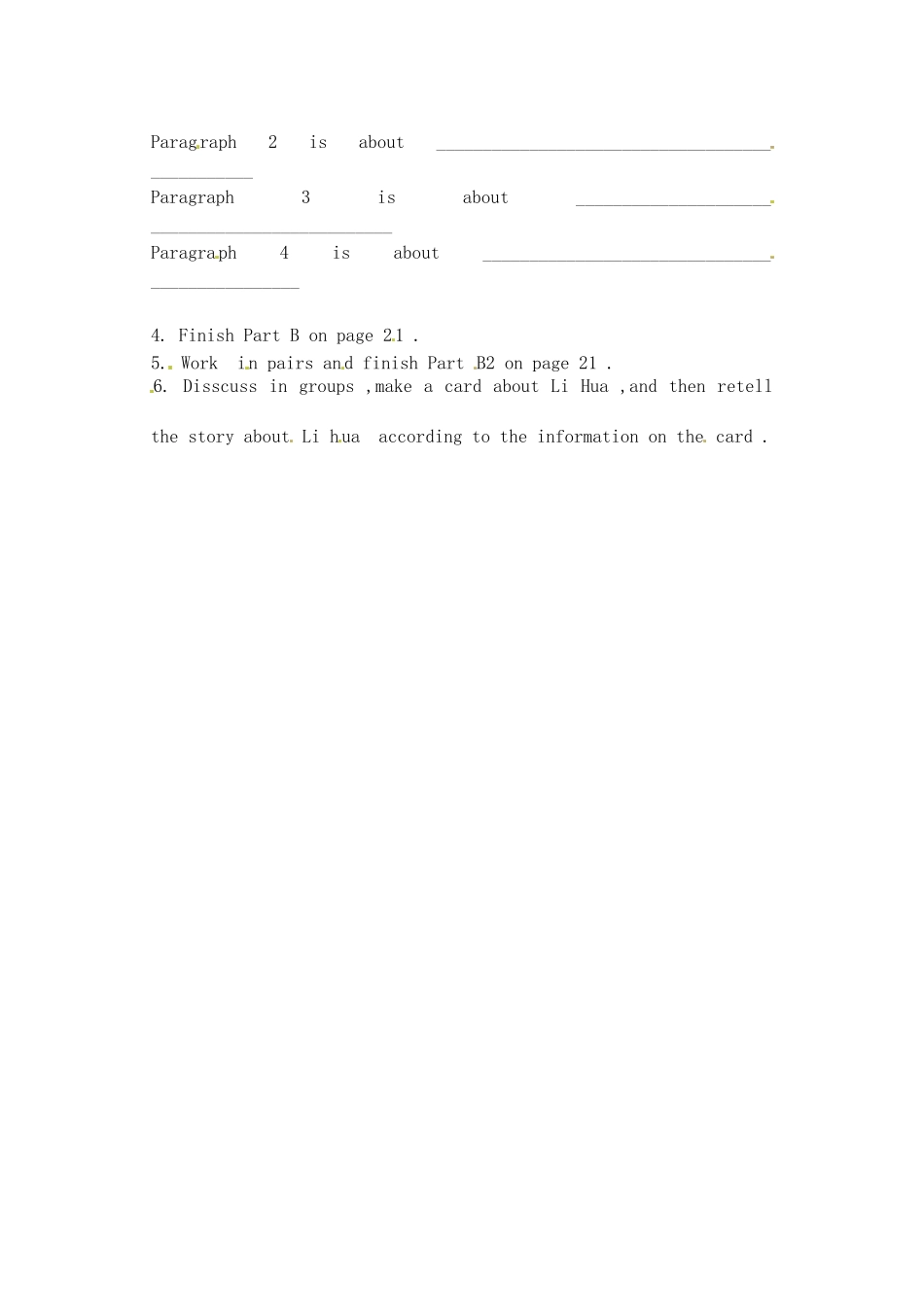 江苏省灌南县七年级英语上册《Unit2 reading(1)》教案_第2页