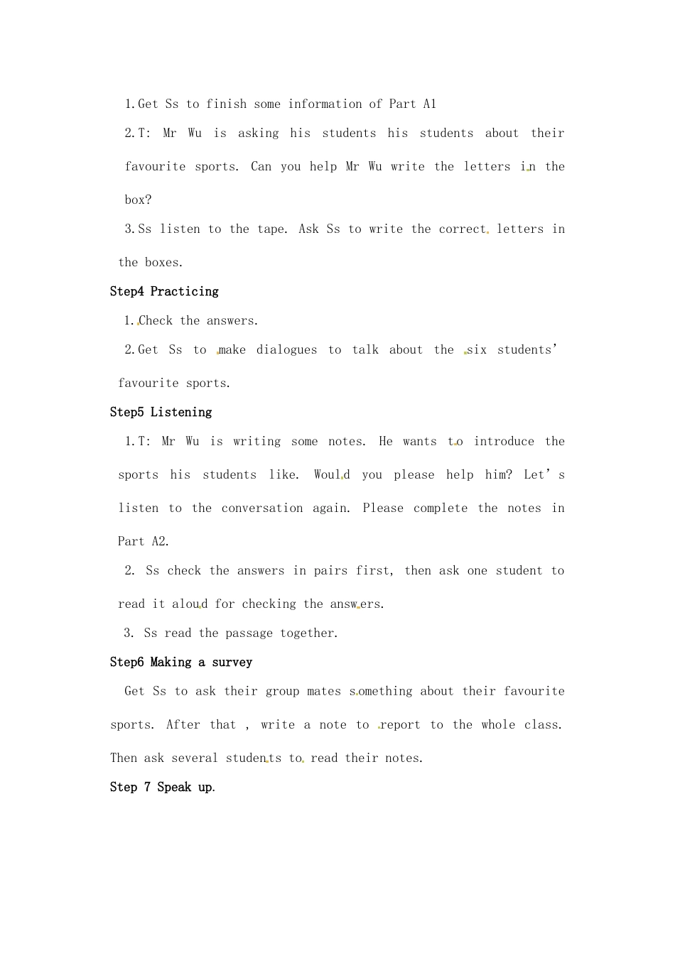 江苏省灌南县七年级英语上册《Unit2 Integrated skills》教案_第2页