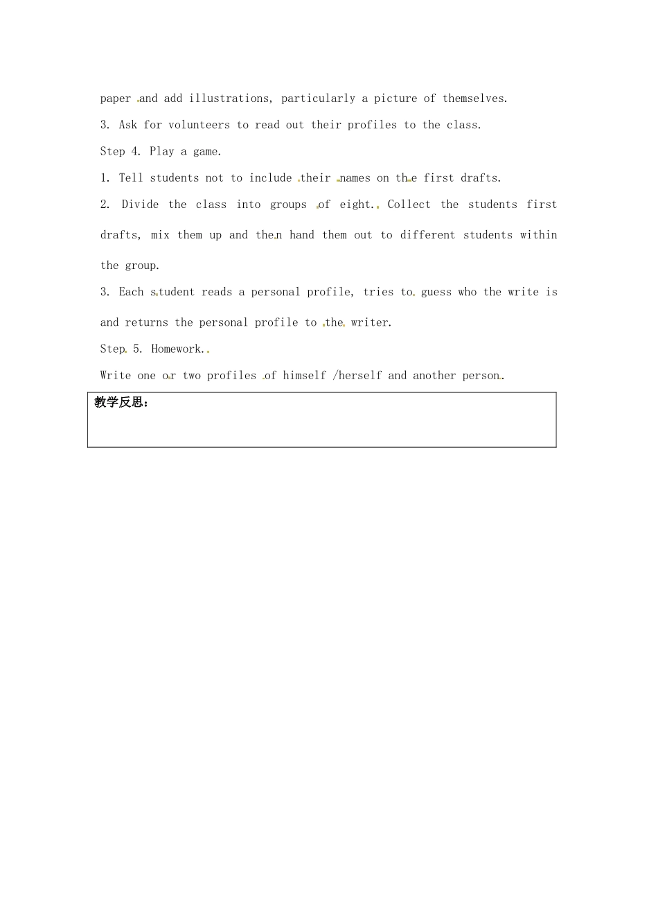 江苏省灌南县七年级英语上册《Unit1 Task》教案_第2页