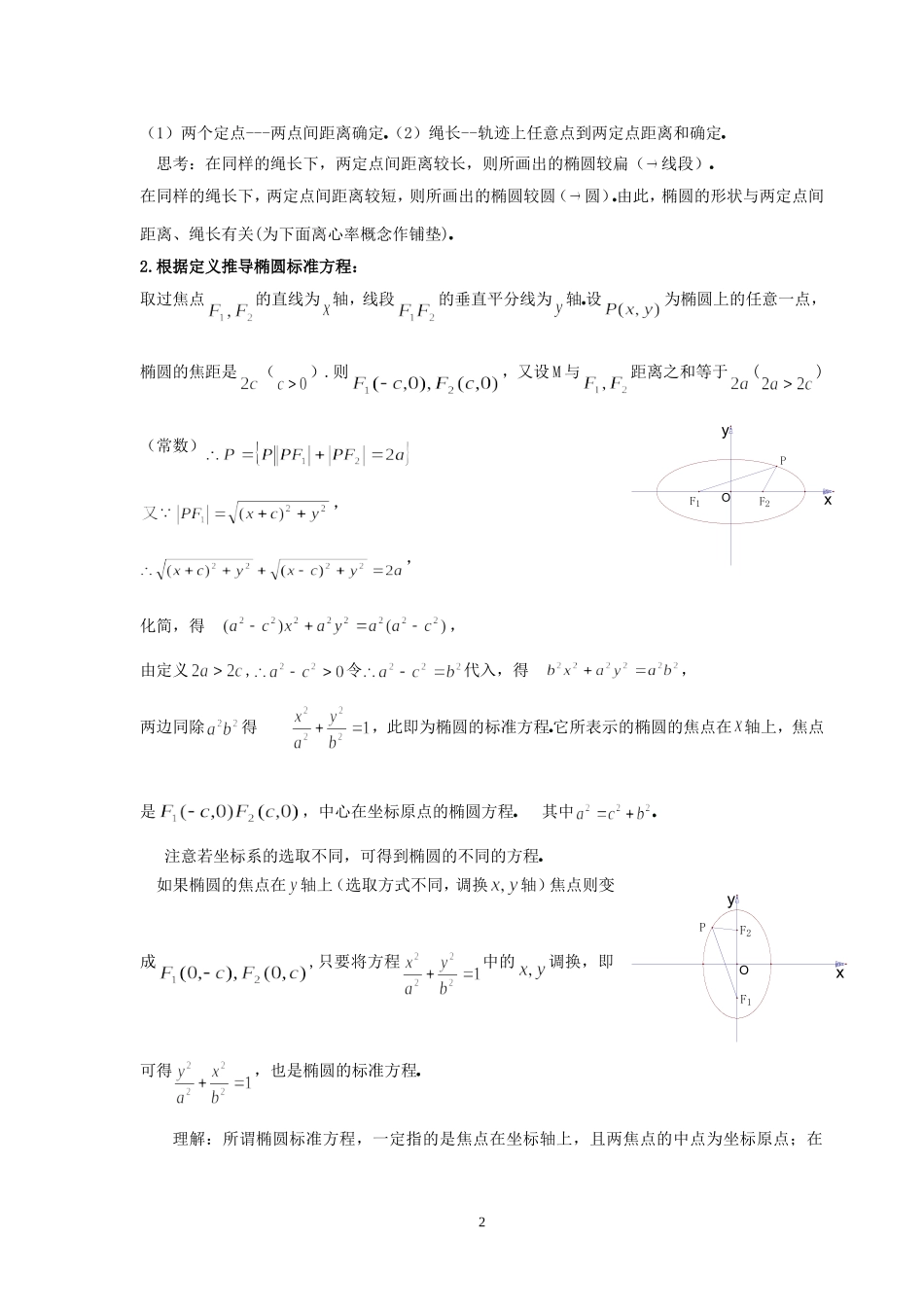 高中数学 第三章《圆锥曲线与方程》全部教案 北师大版选修2_第2页