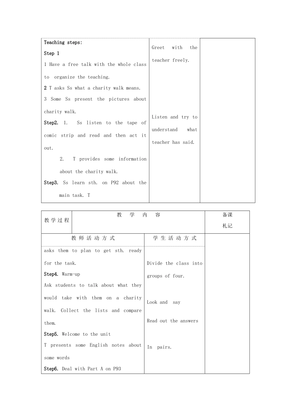 江苏省淮北中学八年级英语下册 Unit 6charity walk教案 牛津译林版_第2页