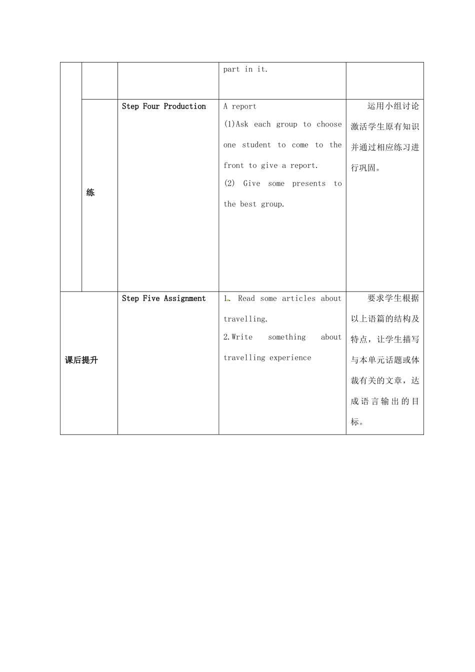 江苏省海安县大公初级中学八年级英语下册《8B Unit 2 Travelling》Period 8 Checkout教案 牛津版_第3页