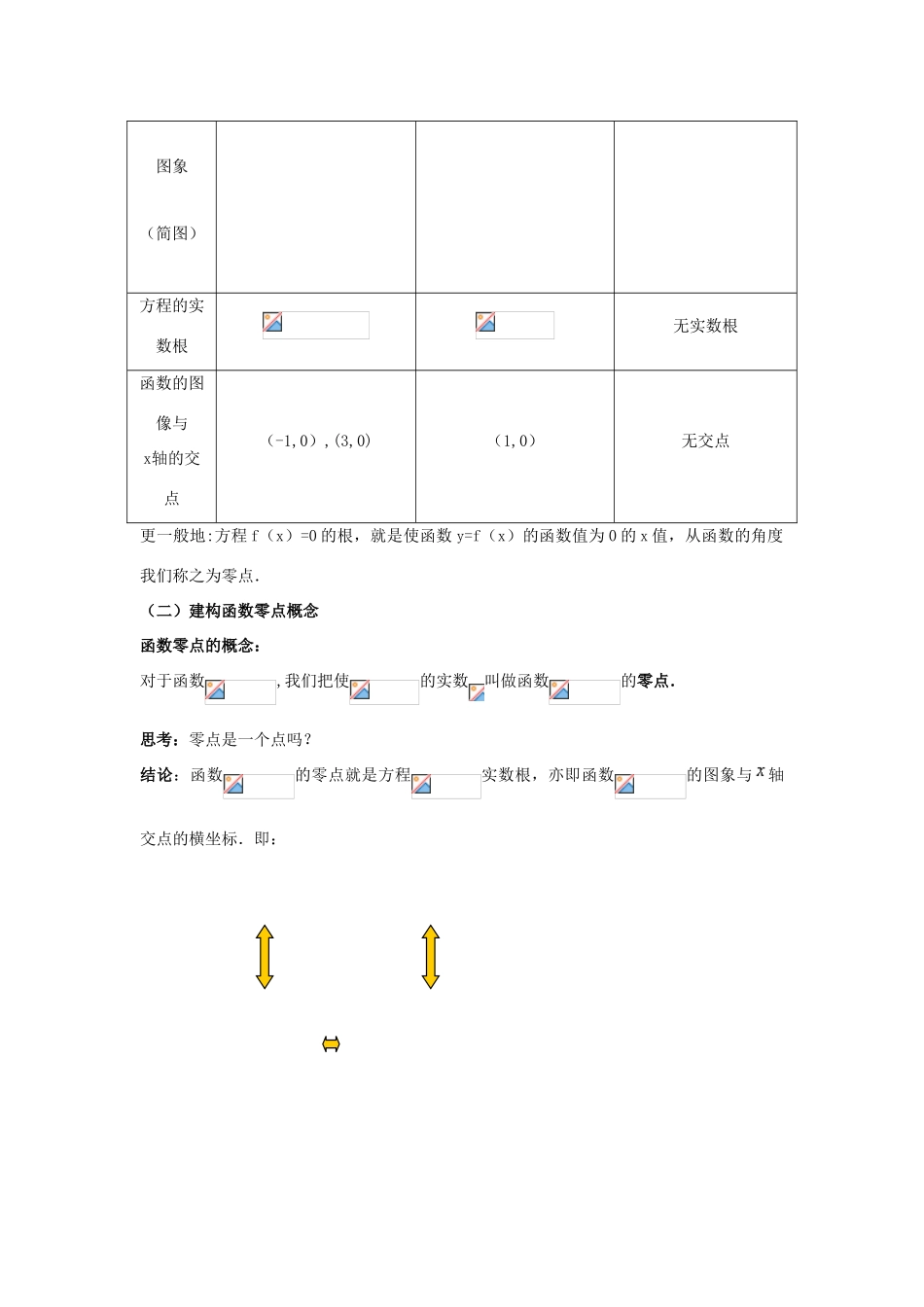高中数学 第三章 直线与方程 3.1.1 方程的根与函数的零点教案 新人教A版必修2-新人教A版高一必修2数学教案_第2页