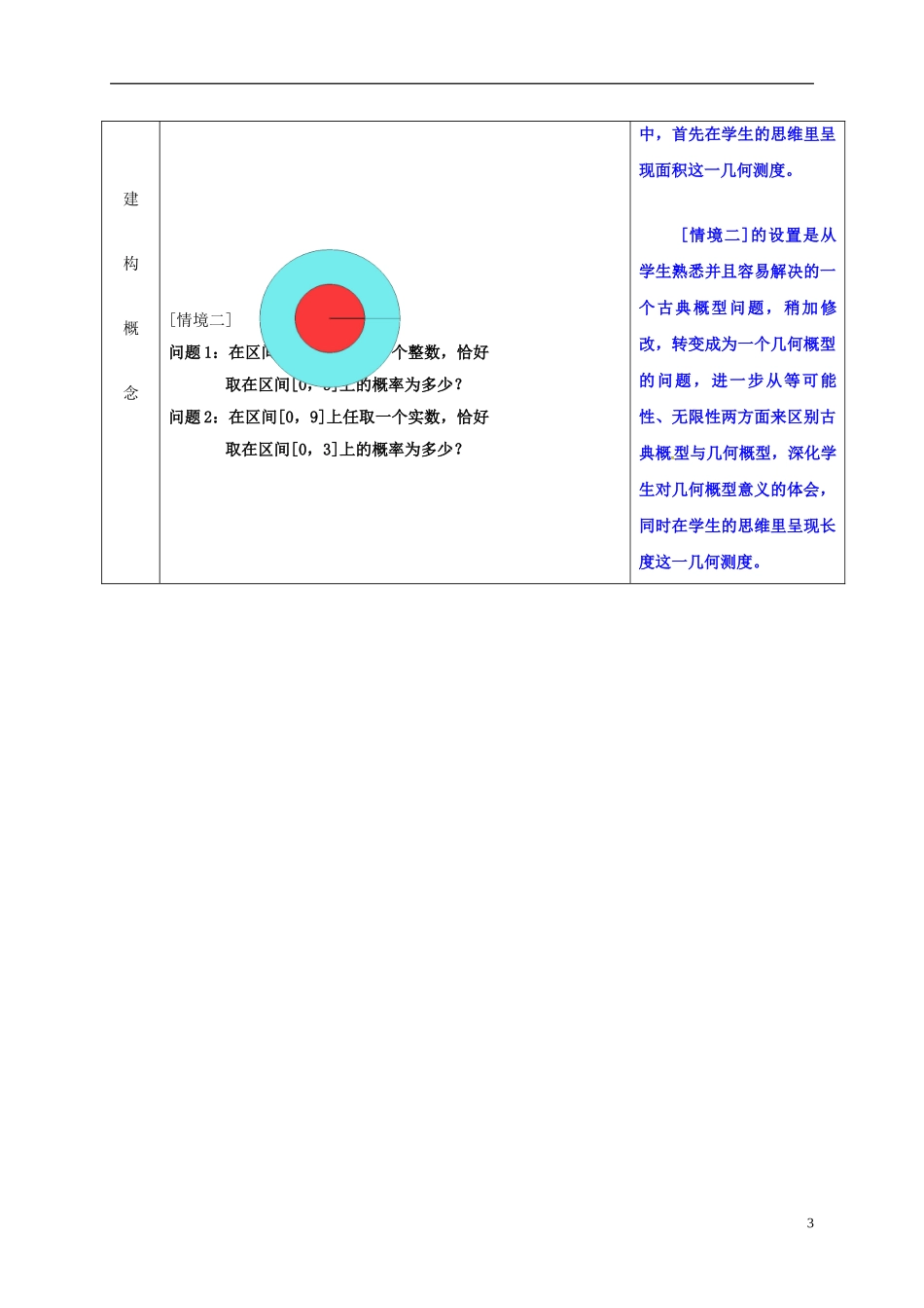高中数学 第三章 概率 3.3.1 几何概型教学设计 新人教A版必修3-新人教A版高一必修3数学教案_第3页