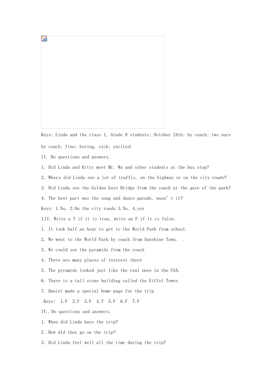 江苏省海安县大公初级中学八年级英语上册《8A Unit 3 A day out》Period 2 Reading（1）学案（无答案） 牛津版_第2页