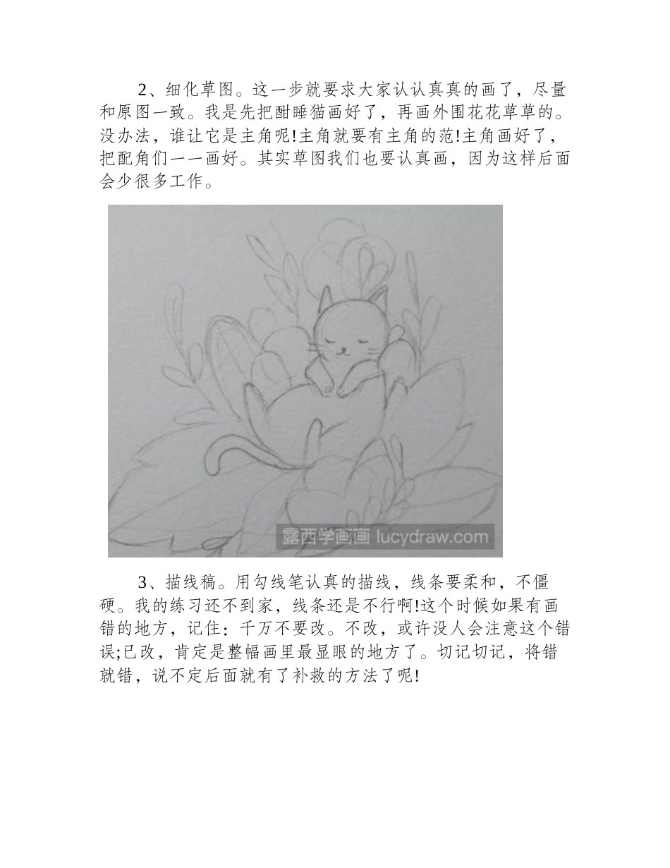 酣睡猫用水彩画怎么画_水彩画教程_第2页