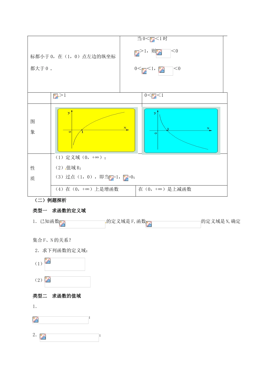 高中数学 第三章 指数函数与对数函数 3.5 对数函数 3.5.2 对数函数（第二课时）教案 北师大版必修1-北师大版高一必修1数学教案_第2页