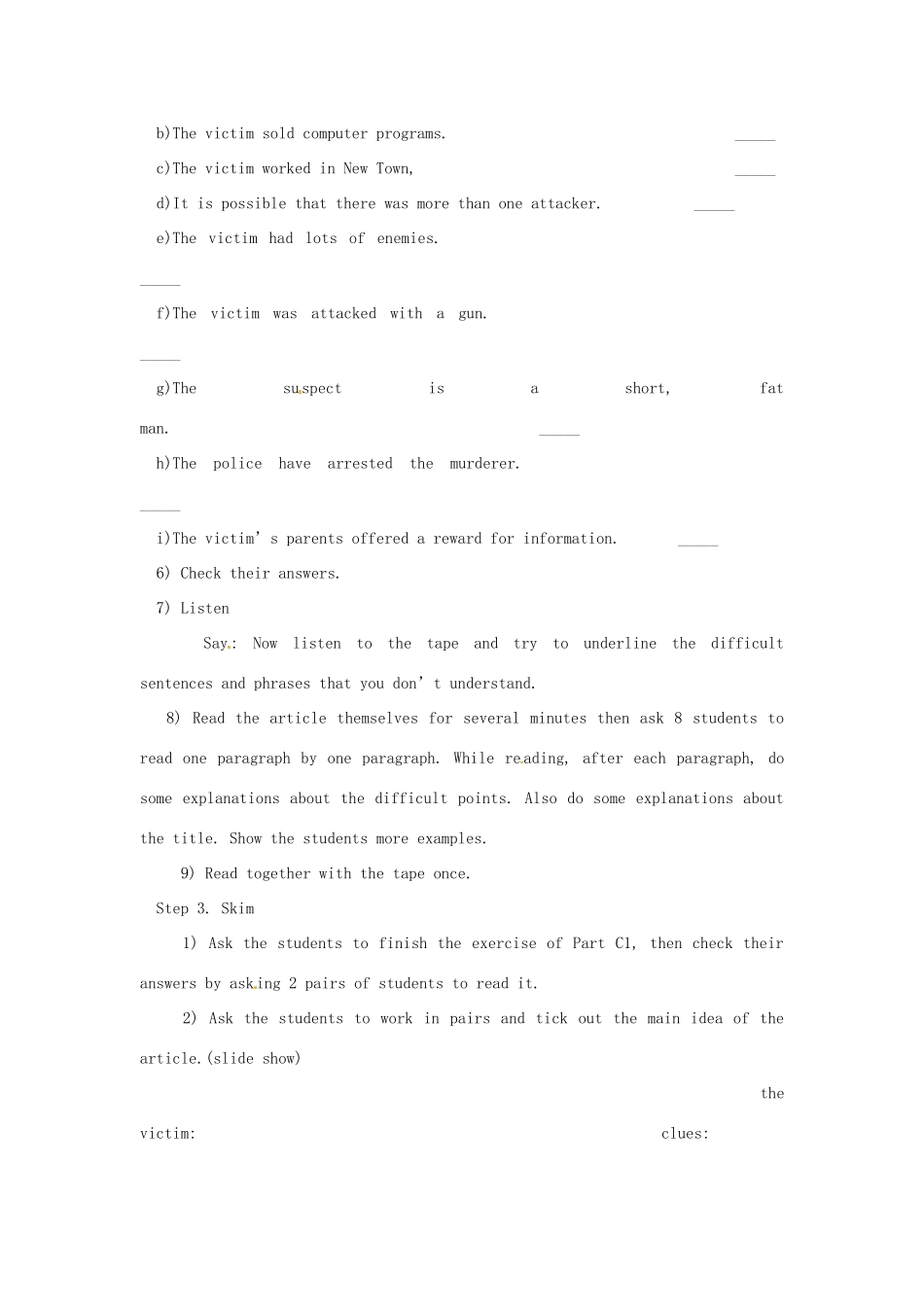 江苏省永丰初级中学九年级英语《Unit 6 Reading》教案 苏教版_第2页