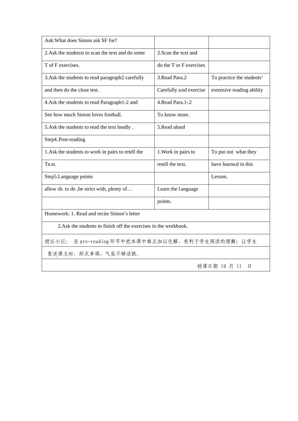江苏省昆山市锦溪中学九年级英语上册 Unit 3 Teenage problems Reading 2教案 牛津版_第2页