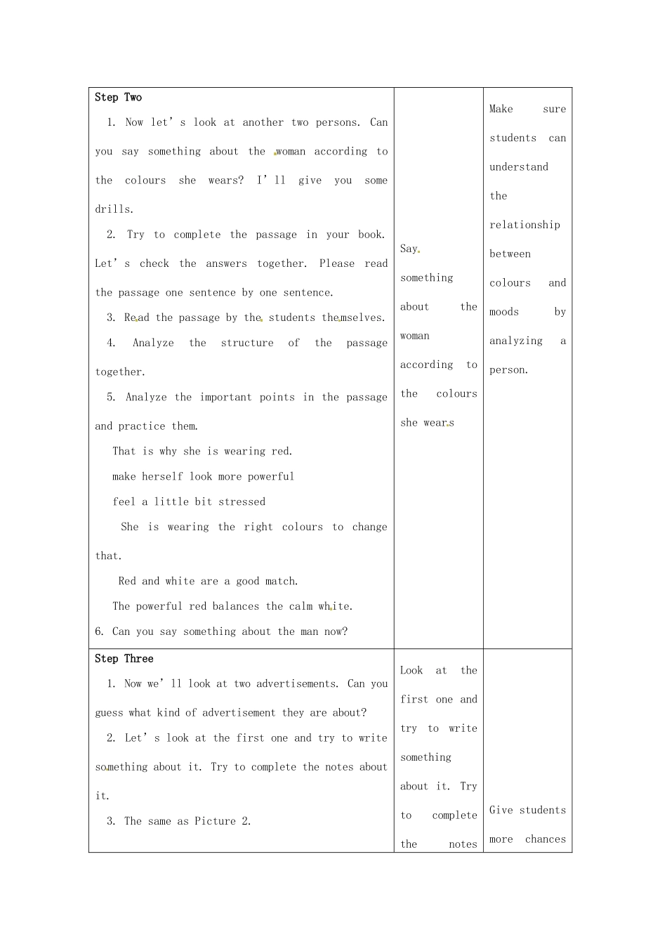 江苏省昆山市锦溪中学九年级英语上册 Unit 2 Colour Main task教案 牛津版_第2页