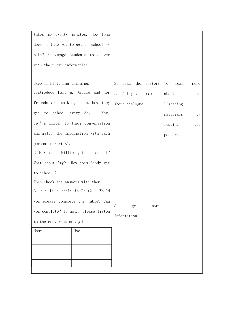 江苏省昆山市锦溪中学七年级英语上册 Unit 3 Welcome to our school Integrated skills教案 （新版）牛津版_第2页