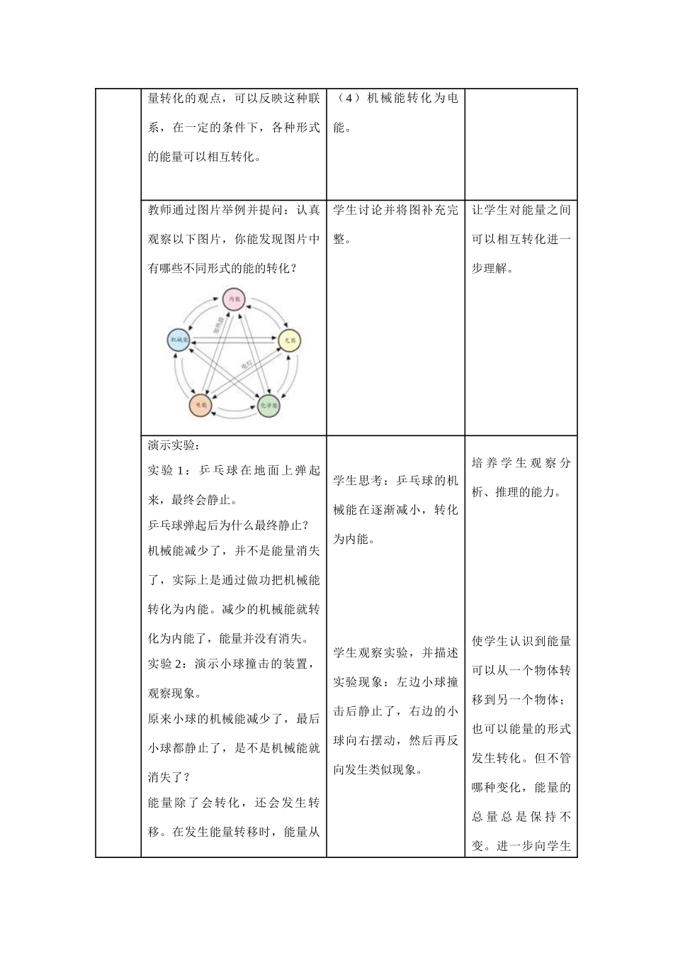 江苏省无锡市东林中学九年级物理全册 第十四章 第3节 能量的转化和守恒教案 （新版）新人教版_第3页