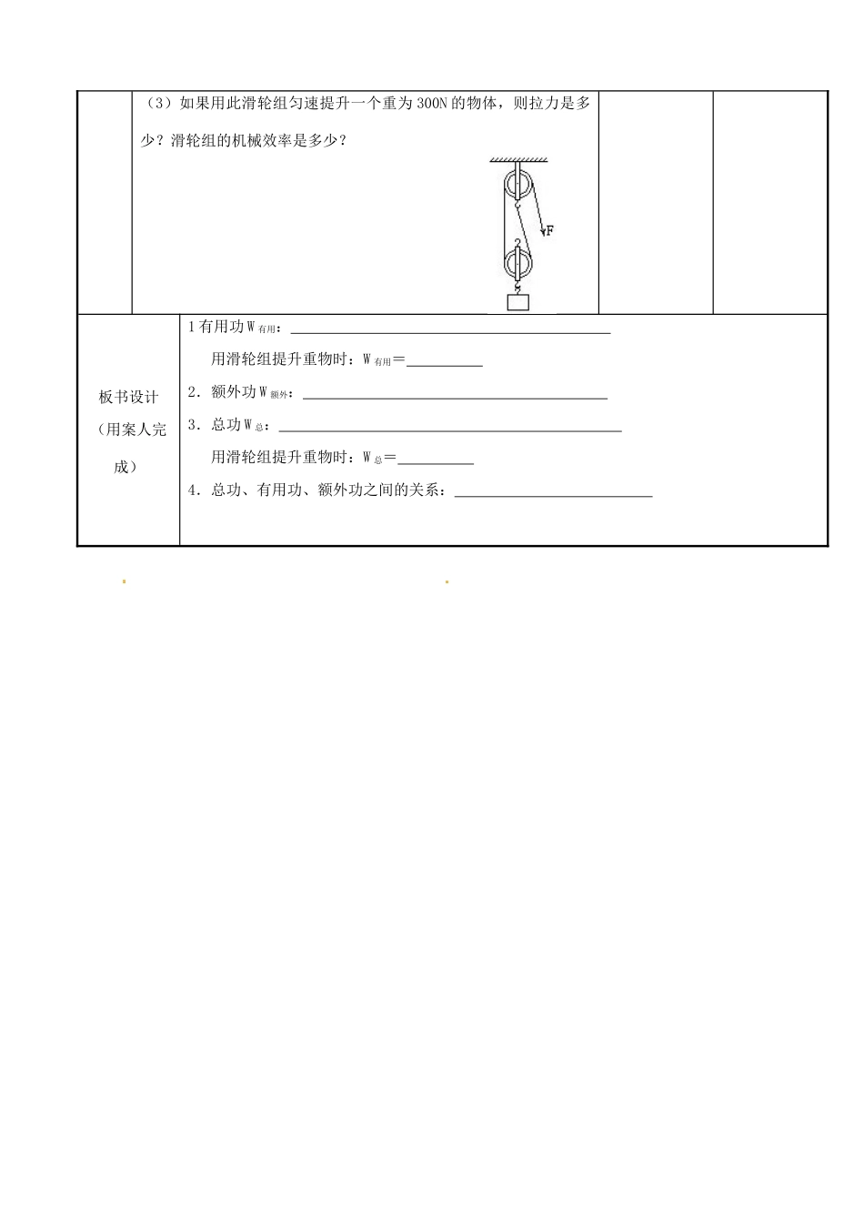 江苏省新沂市第二中学九年级物理上册 11.5 机械效率教案2 苏科版_第3页