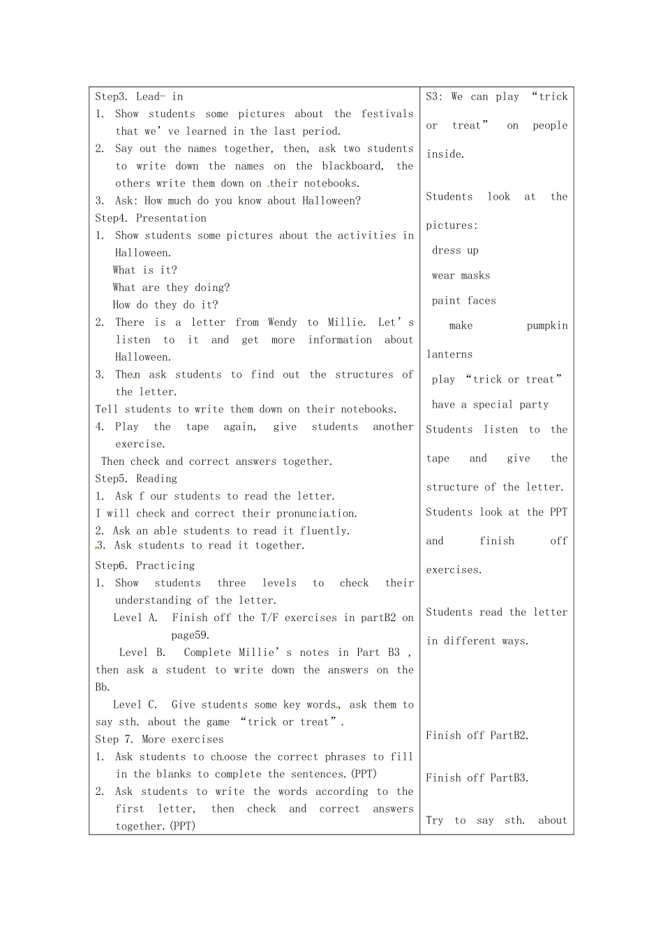 江苏省新沂市七年级英语 Unit5《Let’s celebrate!》教案 苏教版_第2页