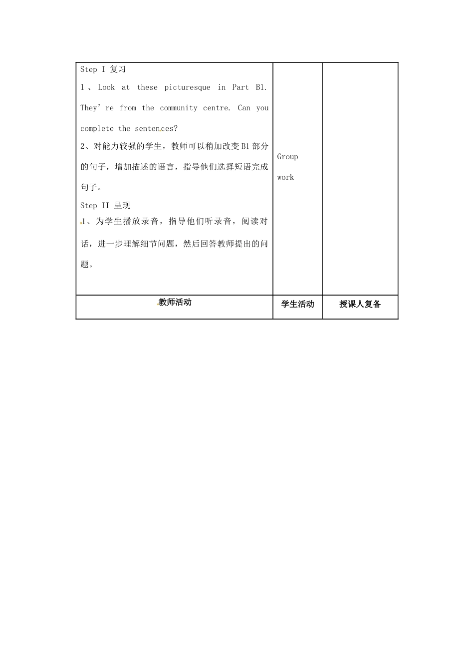 江苏省扬州市邗江区美琪学校七年级英语下册 7B Unit 2 Neighbours period 3 Reading II教案 牛津版_第2页