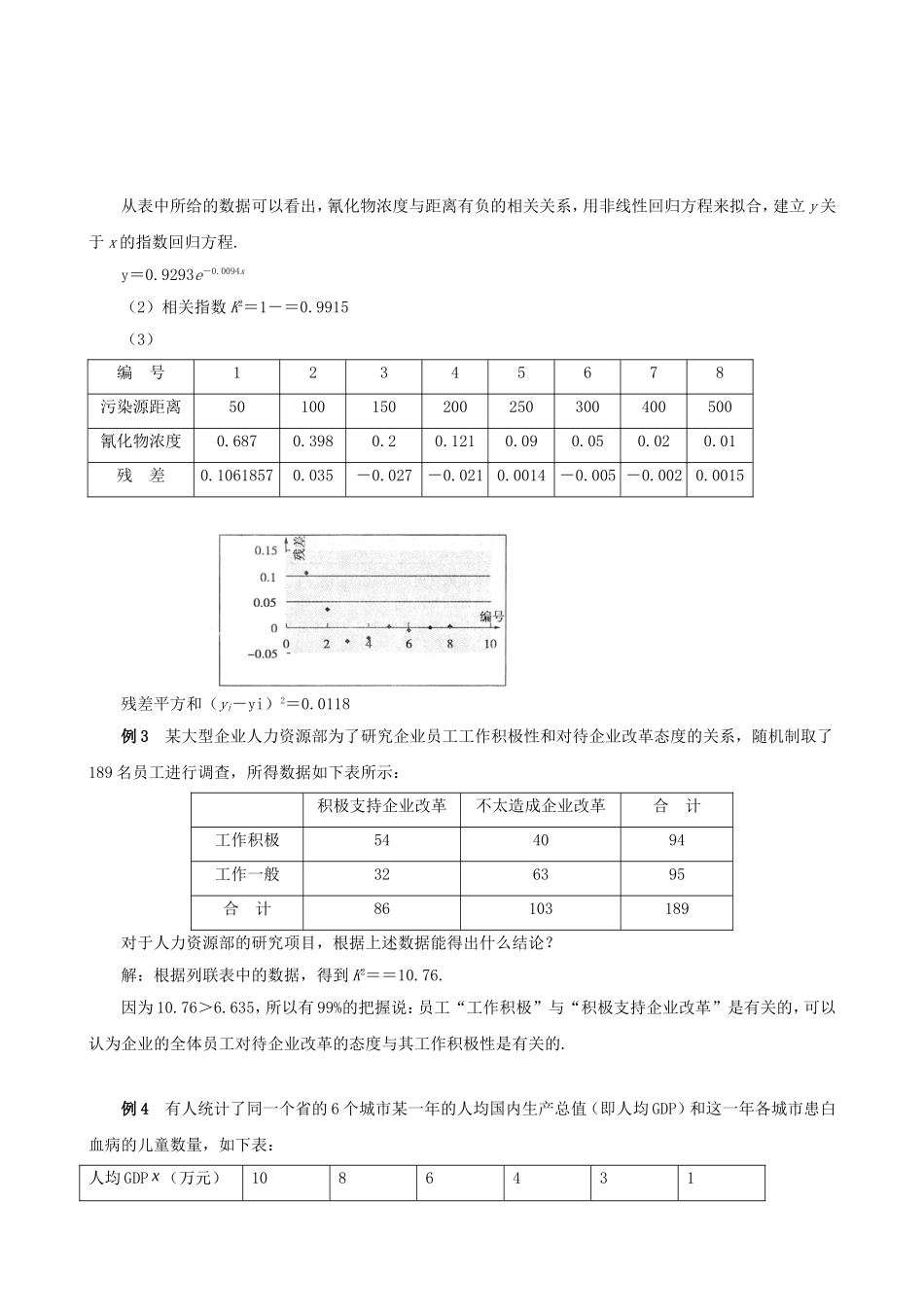 高中数学 第一章《统计案例》教案 新人教A版选修1-2_第3页