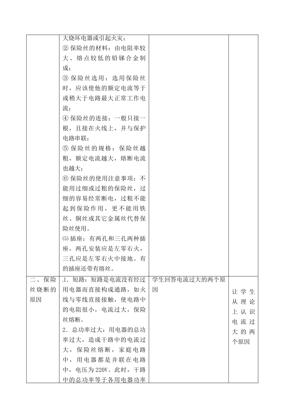 江苏省常州市潞城中学九年级物理下册 15.4 家庭电路与安全用电教案 苏科版_第2页