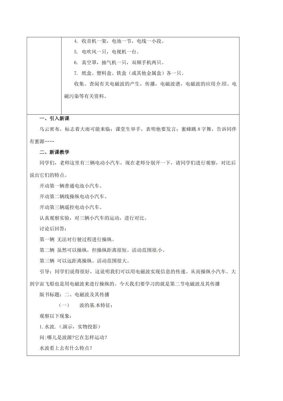江苏省宿迁市泗洪县九年级物理下册 17.2 电磁波及其传播教案 （新版）苏科版-（新版）苏科版初中九年级下册物理教案_第2页