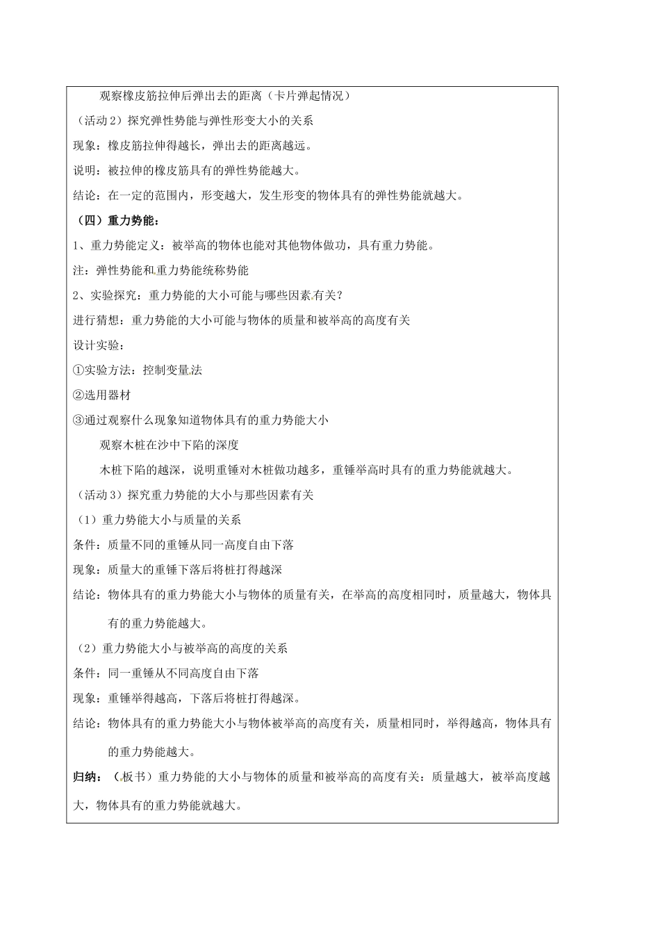 江苏省宿迁市泗洪县九年级物理上册 12.1 动能 势能 机械能教案1 （新版）苏科版-（新版）苏科版初中九年级上册物理教案_第3页