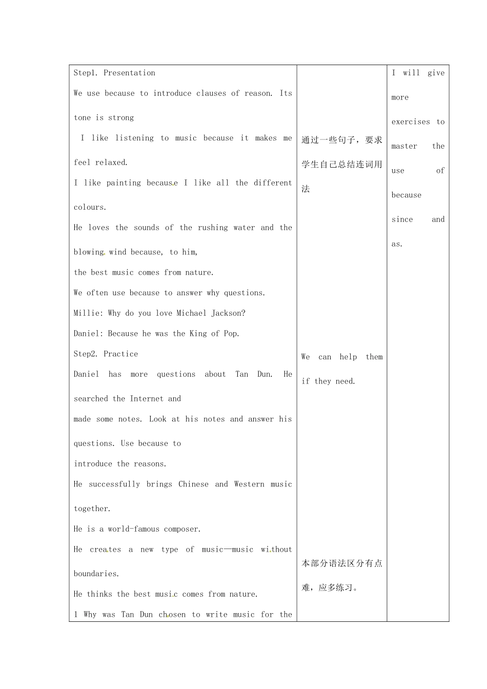江苏省宿迁市宿豫县关庙镇中心学校九年级英语上册 Unit 5 Art world（第3课时）教案 牛津版_第2页