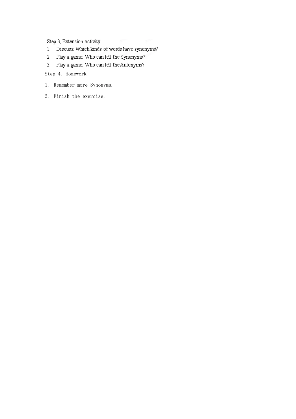 江苏省宜兴市屺亭中学九年级英语上册 9A《Unit 2 Colour》Period 4 Vocabulary教案 牛津版_第2页