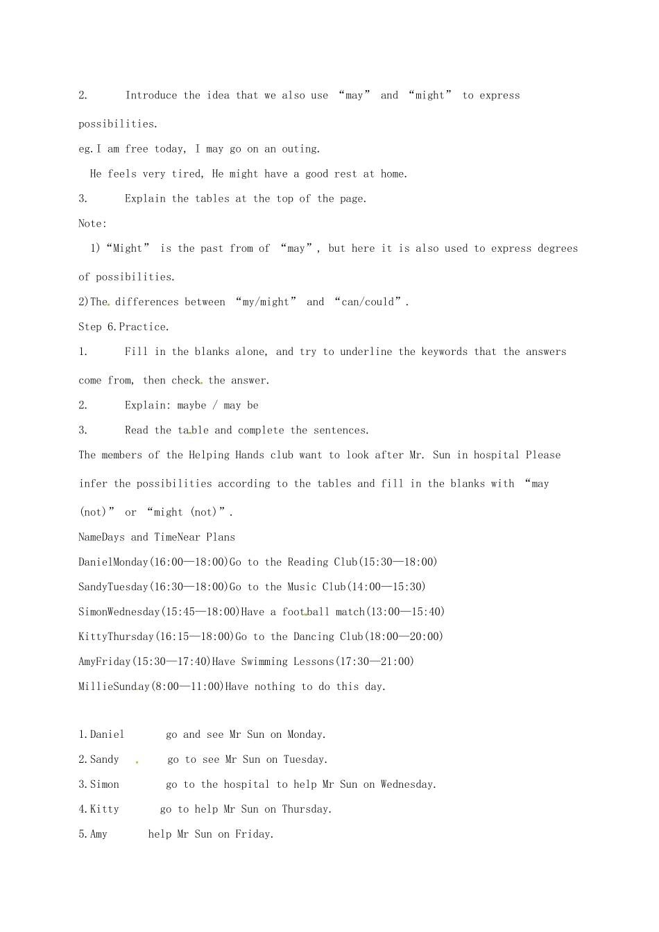 江苏省太仓市七年级英语下册 Unit 6 Outdoor fun Grammer B教案 （新版）牛津版-（新版）牛津版初中七年级下册英语教案_第3页