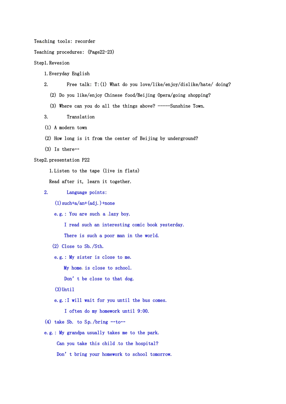 江苏省太仓市七年级英语下册 Unit 3 Welcome to Sunshine Town Reading(two periods)教案 （新版）牛津版-（新版）牛津版初中七年级下册英语教案_第3页