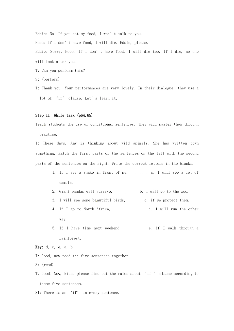 江苏省大丰市万盈二中八年级英语上册 Unit 4 Wild animals-Period 4 Grammar and Practice (1) 教案 牛津版_第2页