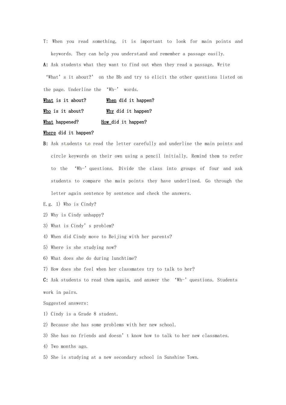 江苏省大丰市万盈二中八年级英语上册 Unit 1 Friends-The seventh period  Study skills and Writing 教案 牛津版_第2页