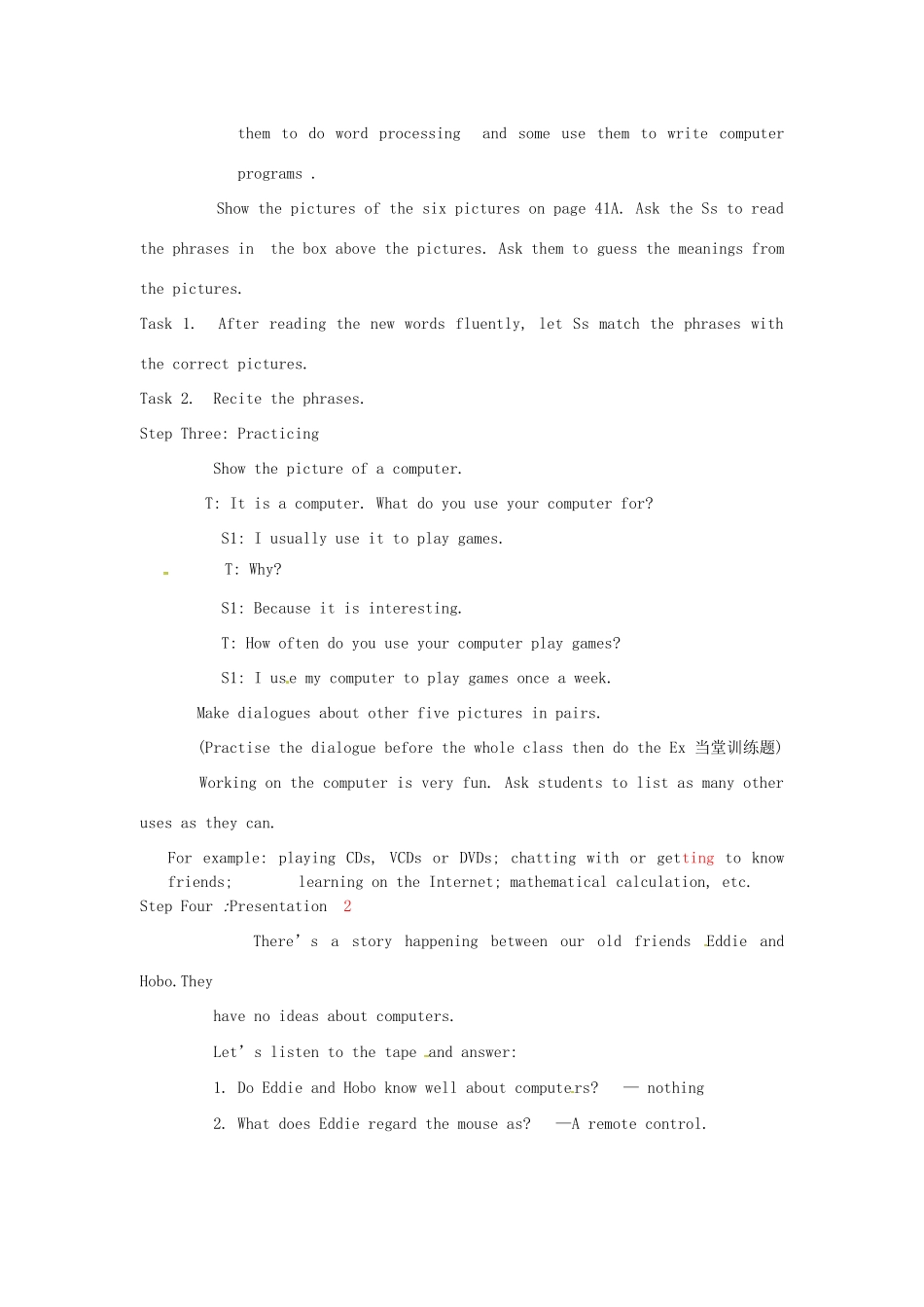 江苏省南通市川港中学八年级英语下册 Unit 3 Online travel 教案 牛津译林版_第2页