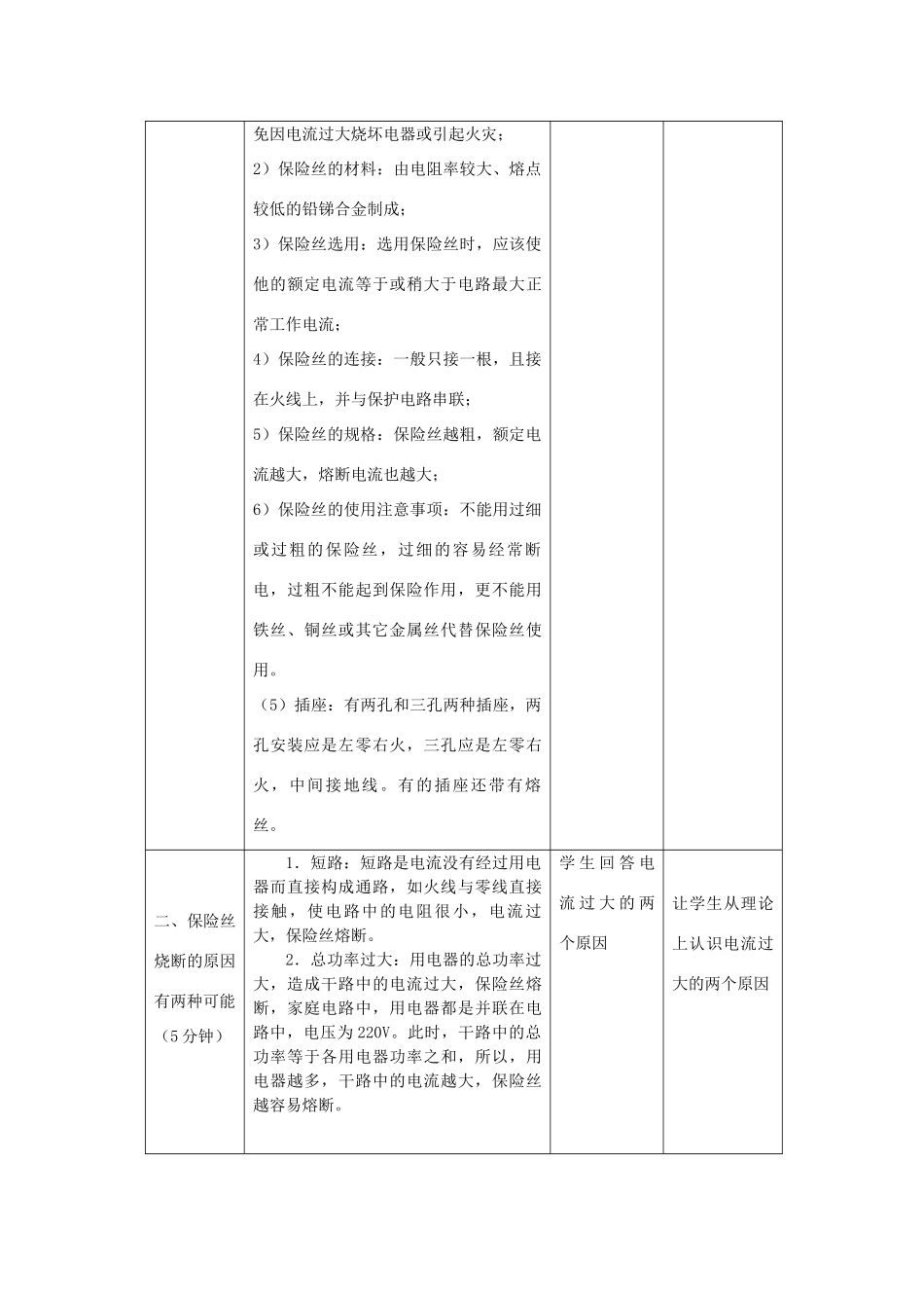 江苏省南京玄武外国语学校九年级物理中考教案(家庭安全用电)_第2页