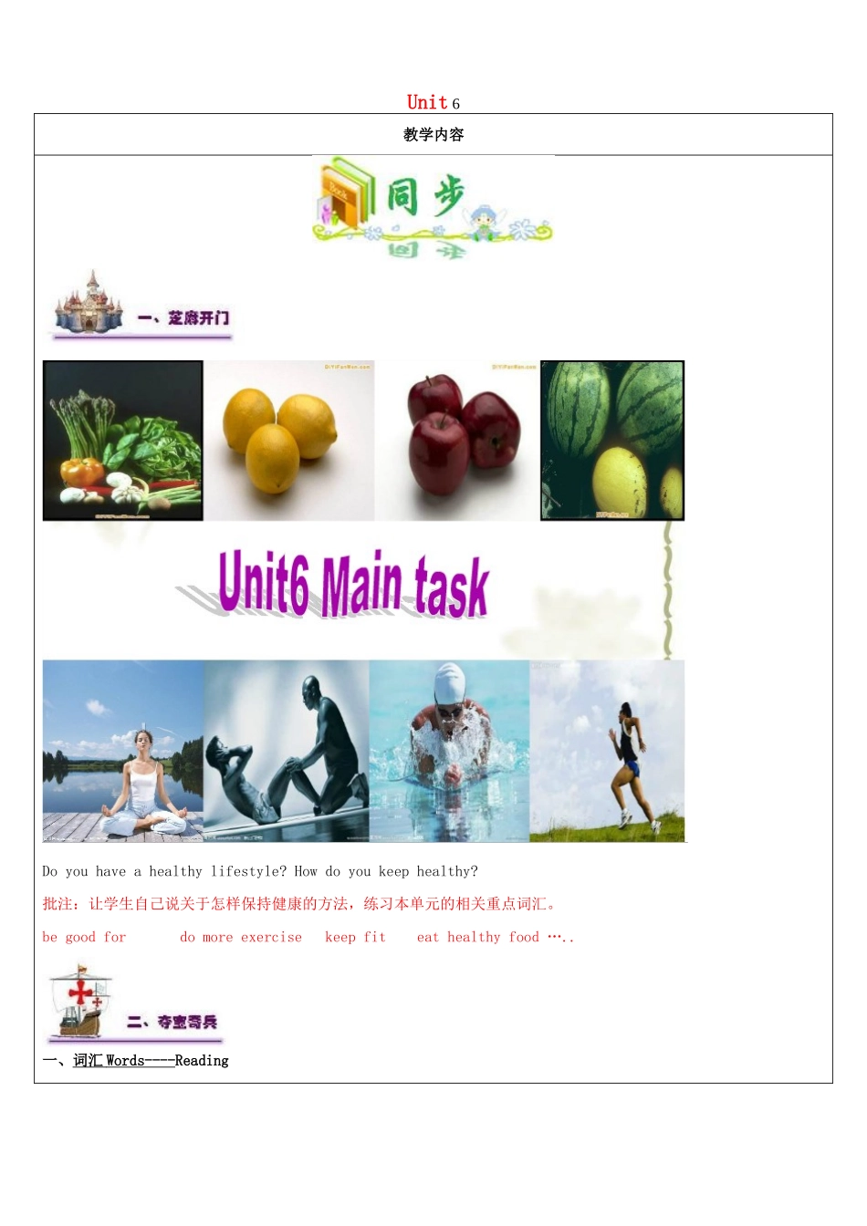 江苏省南通市七年级英语上册 教师辅导讲义 Unit 6同步讲解 牛津版-牛津版初中七年级上册英语教案_第1页