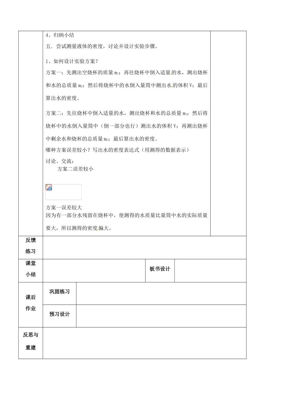 江苏省南京市溧水区孔镇中学八年级物理下册 第6章 第4节 密度知识的应用（第1课时）教案 （新版）苏科版_第3页