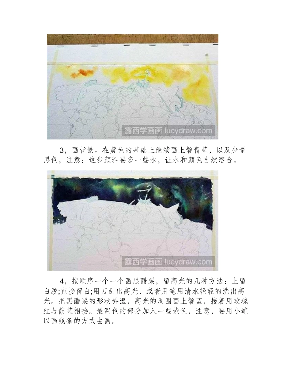 黑醋栗水彩画教程水彩画教程_第2页