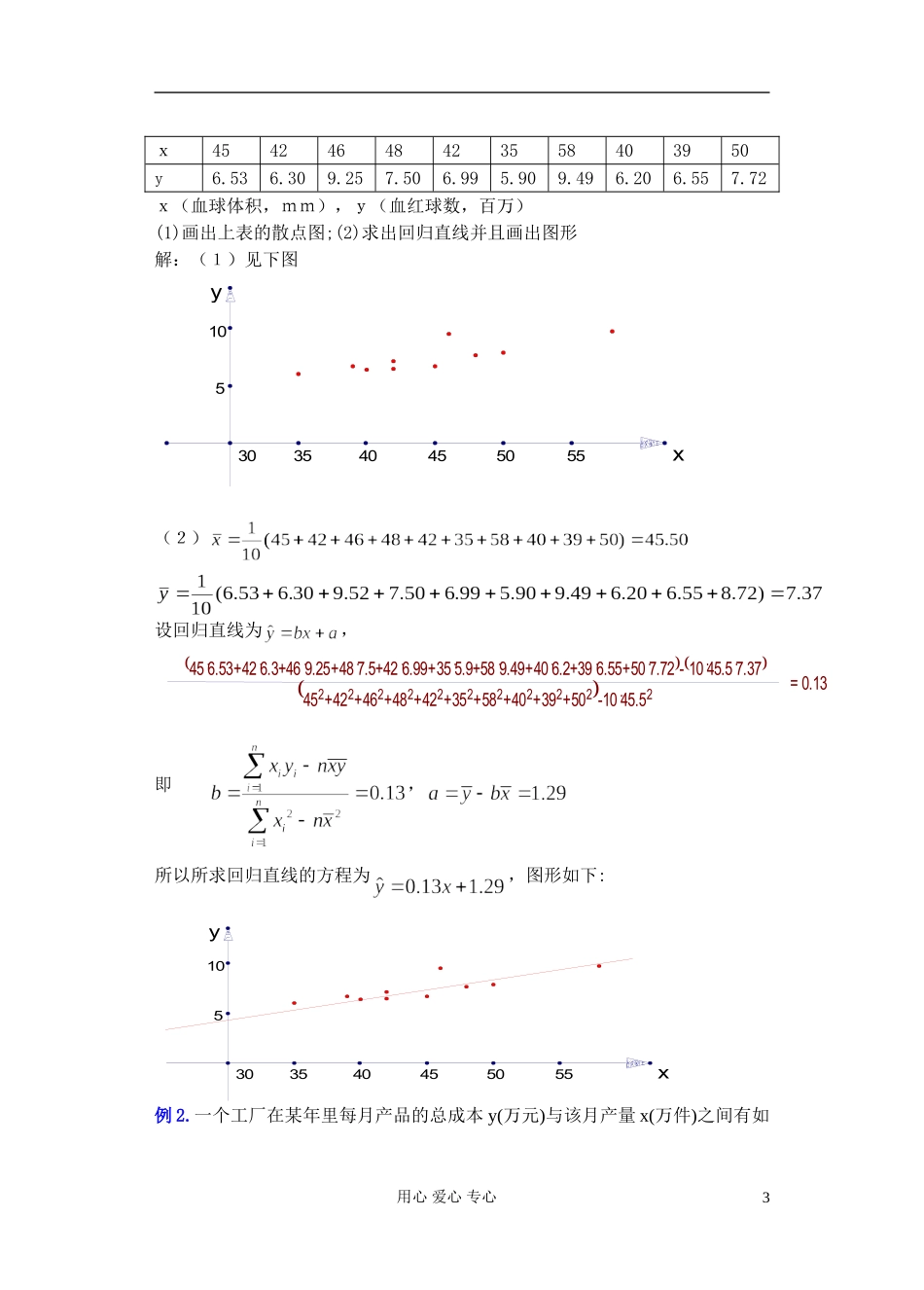 高中数学 第一章 概率与统计(第11课)线性回归(1)教案 湘教版选修2_第3页