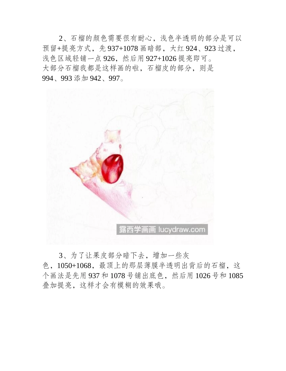 红石榴怎么画_详细的绘画步骤有几步_彩铅画教程_第2页