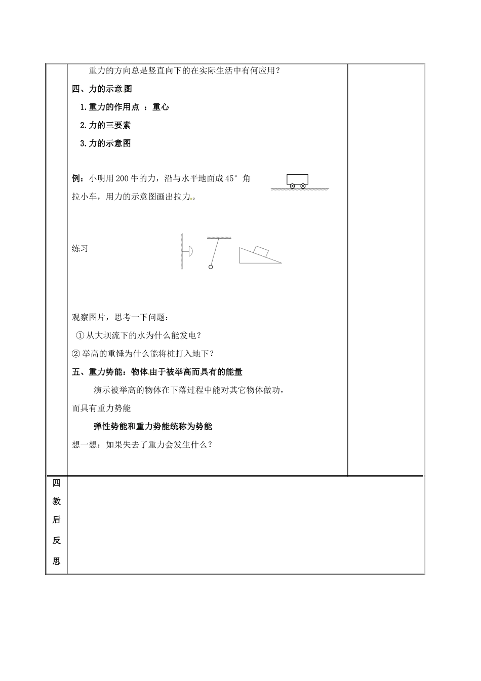 江苏省仪征市八年级物理下册 8.2 重力 力的示意图教案 苏科版-苏科版初中八年级下册物理教案_第3页