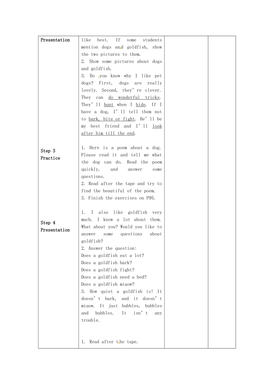 江苏省仪征市七年级英语下册 Unit 8 Pets（第2课时）教案 （新版）牛津版-（新版）牛津版初中七年级下册英语教案_第2页