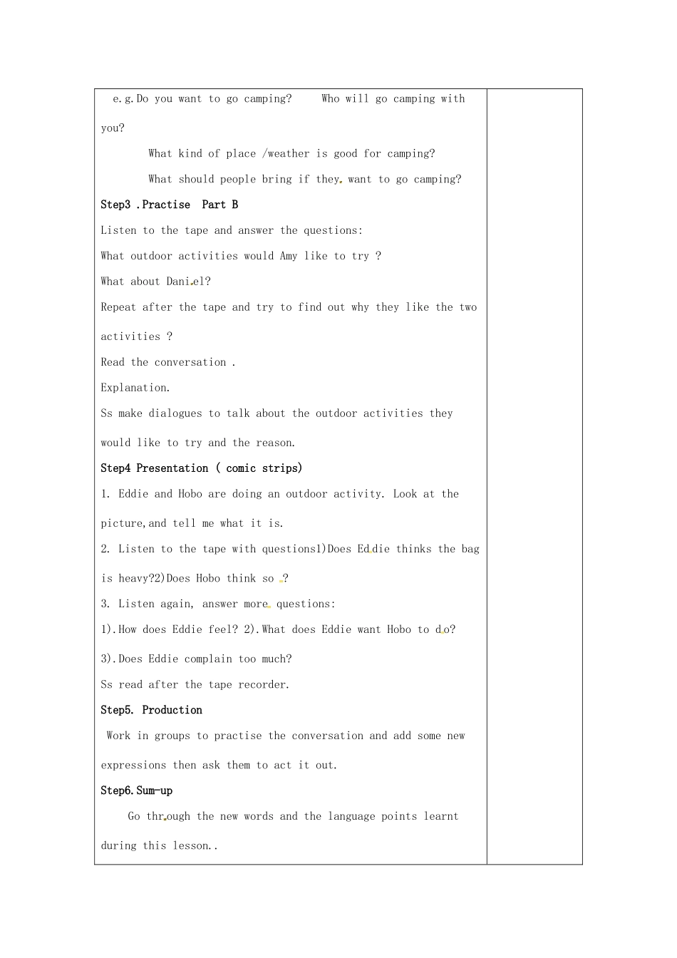 江苏省仪征市七年级英语下册 Unit 6 Outdoor fun（第1课时）教案 （新版）牛津版-（新版）牛津版初中七年级下册英语教案_第2页