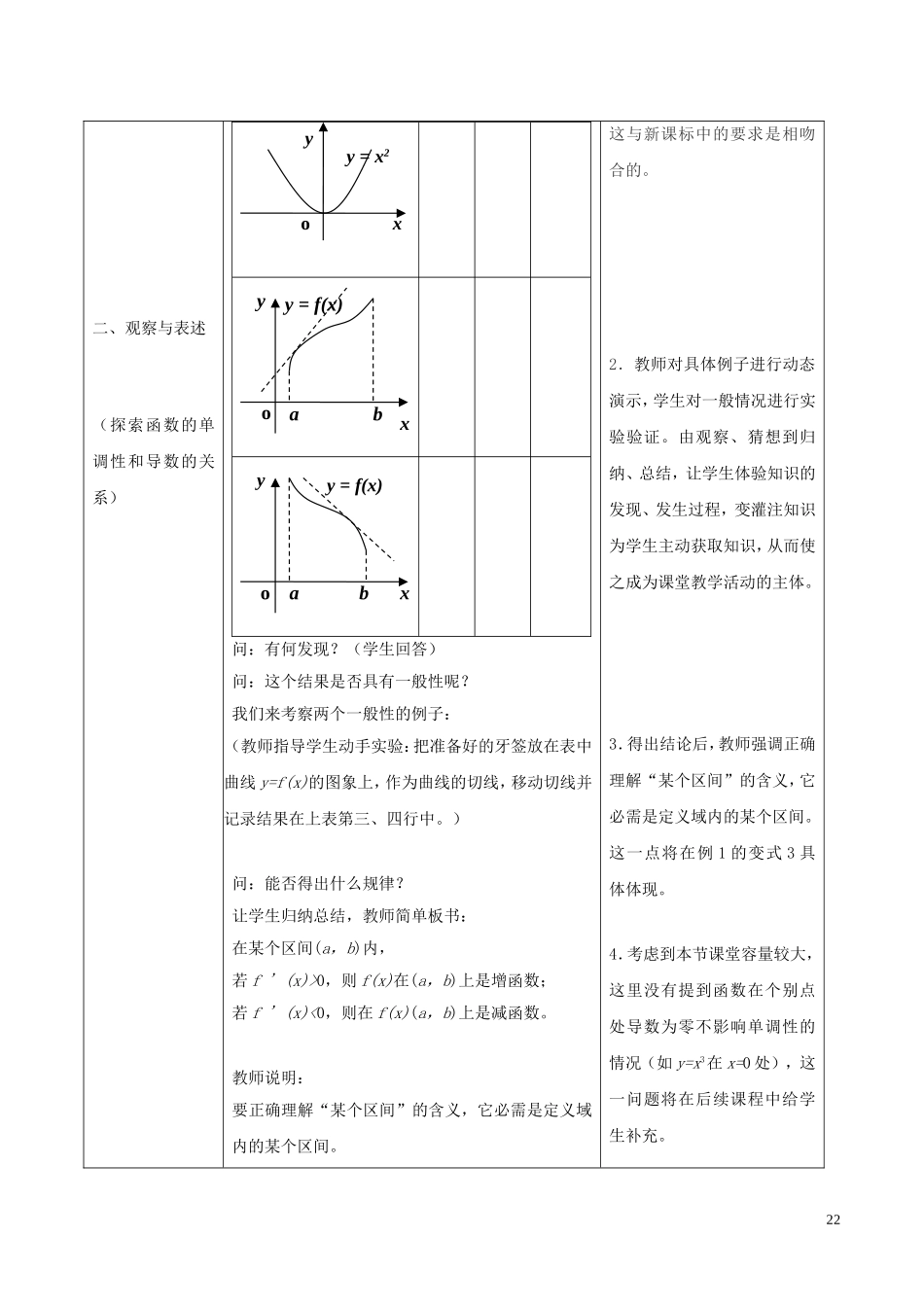 高中数学 第一章 导数及其应用 1.3.1 函数的单调性与导数教案 新人教A版选修2-2-新人教A版高二选修2-2数学教案_第2页