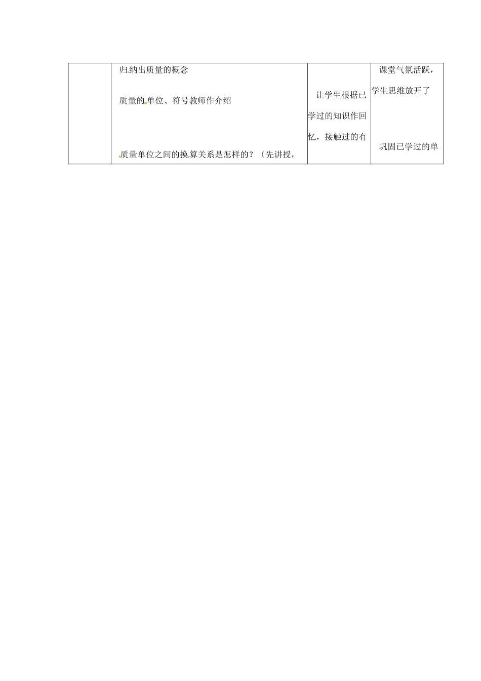 江苏省丹阳市第八中学八年级物理下册《6.1 物体的质量》教案  苏科版_第2页