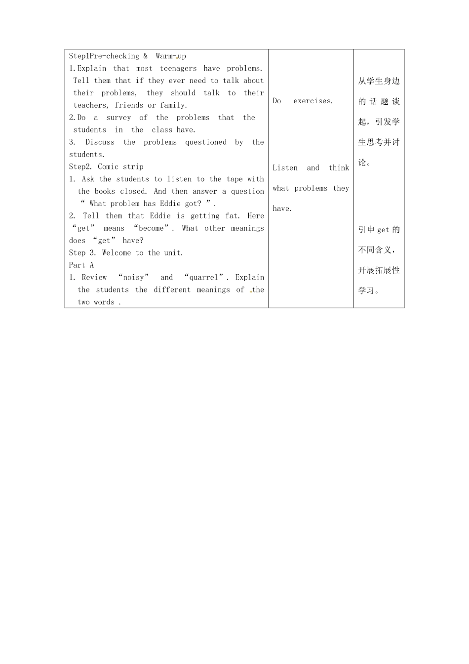 江苏省丹阳市八中九年级英语《Unit3 Teenage problems》教案一 人教新目标版_第2页