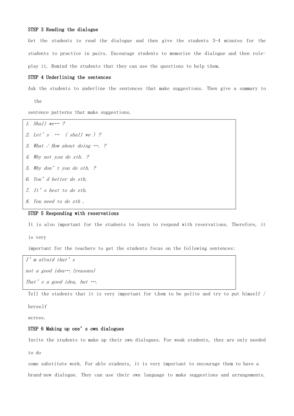 江苏省东台市唐洋镇中学八年级英语上册《Unit 3 A day out Speak up & Study skills》教案 牛津版_第2页