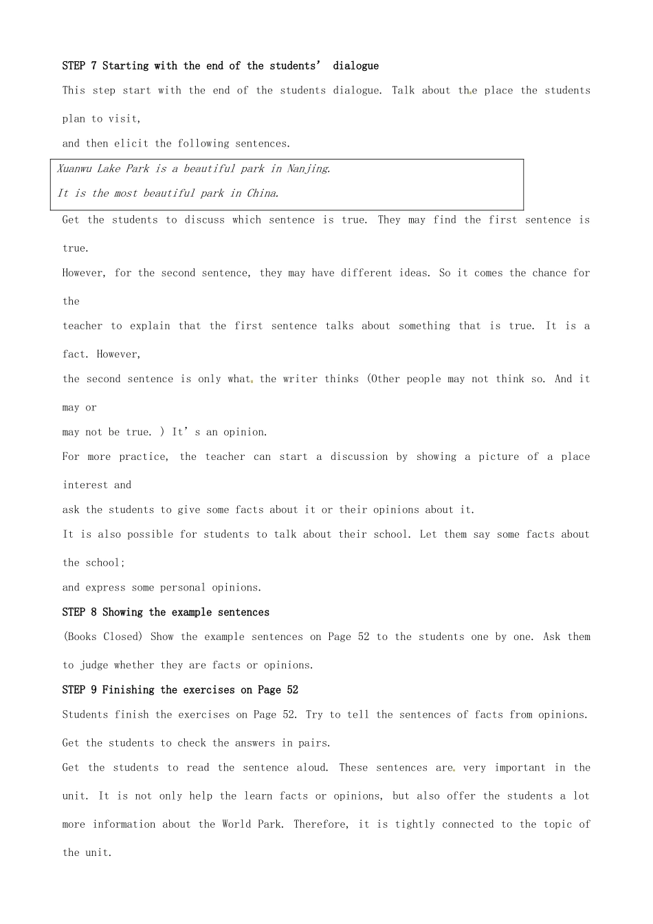 江苏省东台市唐洋镇中学八年级英语上册《Unit 3 A day out Speak up & Study skills》教案 牛津版_第3页