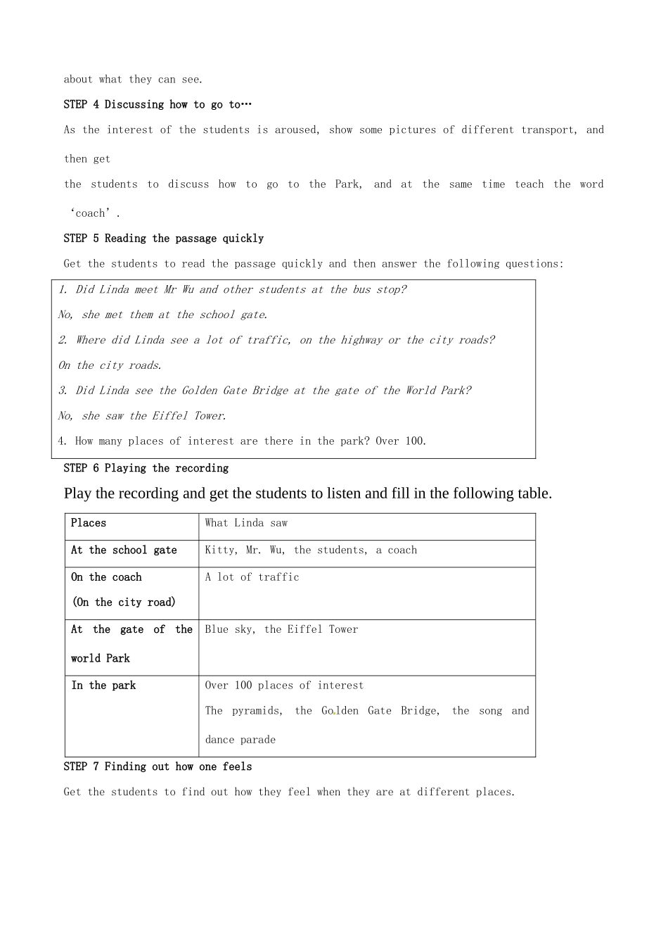 江苏省东台市唐洋镇中学八年级英语上册《Unit 3 A day out Reading 1》教案 牛津版_第2页